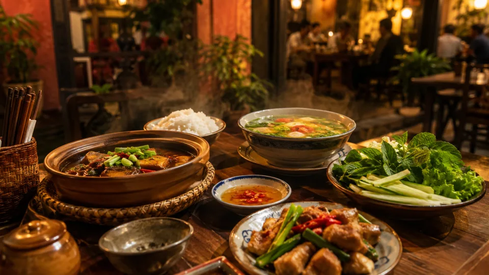 Đầu bếp đang chế biến